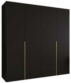 Skriňa Alicante I 200 čierna/zlatá
