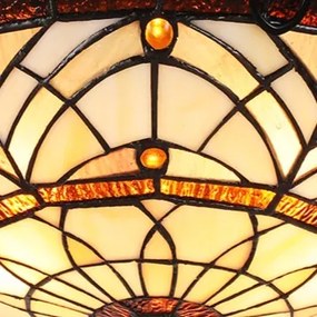 Tiffany stropné svietidlo - stropnica BEIGE Prezent 1712 Ø40*12