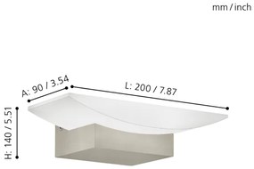 Eglo 96038 - LED nástenné svietidlo METRASS 1xLED/5,6W/230V