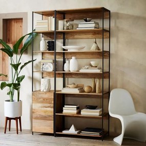 furniture-nabytek.cz - Police drevo kov 90x213x35