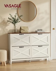 Botník Trina 127 cm krémový/hnědý