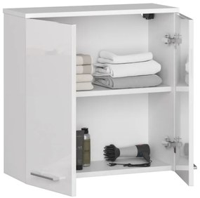 Kúpeľňová skrinka FIN W 60 cm 2D biela, lesk