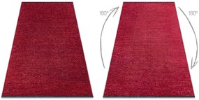 Koberec FLORENCE 24021 Jednofarebný, glamour, plocho tkaný, červený
