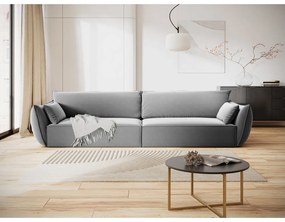 Svetlosivá zamatová pohovka 248 cm Vanda – Mazzini Sofas