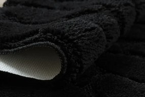 Sada kúpeľňových koberčekov SUPREME STONES kamienky, čierna