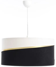 Luster na lanku SWING 1xE27/60W/230V čierna/biela/zlatá