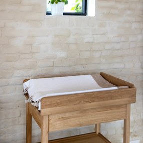 Prebaľovací pult z dubového dreva s prebaľovacím pultom v prírodnej farbe Forrest – Vipack