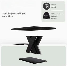 InternetovaZahrada Konferenčný stolík Detroit 90x60x45cm - čierny