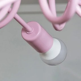 Prisadený luster OXFORD 3xE27/15W/230V ružová