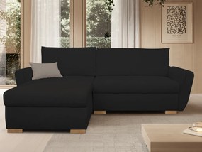 Rohová sedačka Helvetius, čierna látka