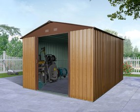 Záhradný domček BestBerg ZDB-9D / 9 m² / 279 x 324 x 211 cm / dekor červené drevo / hnedá