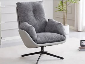 Otočné kreslo Modena, holubia šedá tkanina%