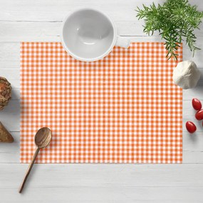 Biante Dekoračné prestieranie na stôl Rebeka RE-006 Oranžovo-biela kocka malá 30x40 cm