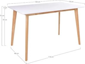 Jedálenský stôl s čiernou doskou 70x120 cm Vojens – Bonami Essentials