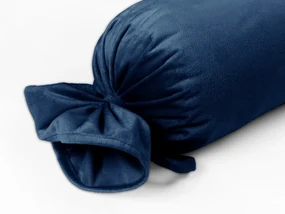 Biante Zamatový vankúš valec bonbon Velvet Prémium SVP-029 Námornícka modrá 15x40 cm