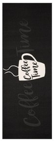 Čierny behúň Zala Living Vibe Coffee Time, 67 × 180 cm