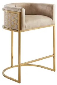 Barová stolička Elegance 47503 Zamat - Béžová  - Komfort-nábytok