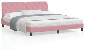 Rám postele s čelom ružový 180x200 cm zamat 3207940
