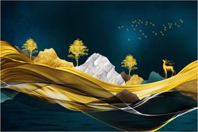 Obraz - Jeleň v krajine (90x60 cm)