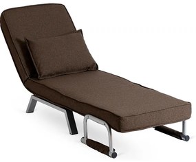 Kreslo pohovka rozkladacia PRATO hnedá - vintino.sk