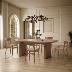 Jedálenské stoličky v súprave 2 ks z kaučukového dreva v prírodnej farbe Biel – MOME