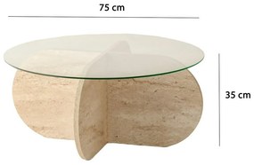 Konferenčný stolík Bubble Travertine