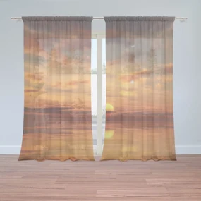 Sablio Záclony Oranžové slnko: 2ks 150x250cm