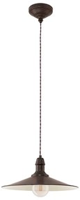 Tmavohnedé závesné svietidlo s kovovým tienidlom ø 36 cm STOCKBURY – EGLO