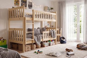 Poschodová posteľ KUBO 200x90 borovica (bez zásuvky)