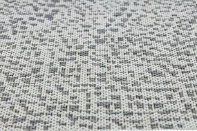 Koberec FLAT SISAL 48832367 Kruhy, bodky  krémovo  / sivý