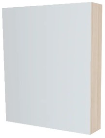 Mereo, Mereo Kúpeľňová zrkadlová skrinka 60 cm, galerka, 1x dvierka ľavá, Multidecor, Javor Hard šampanský, MER-CN798G61JHS2