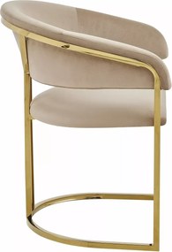 SI Tulipe Velvet stolička béžová