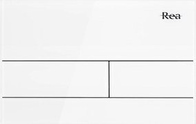 Rea T, ovládacie tlačidlo k podomietkovým systémom WC K011A-Q, biele sklo, REA-E0052
