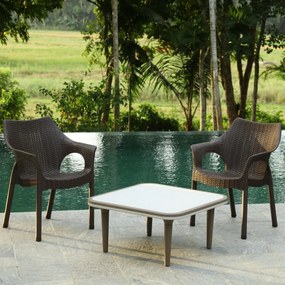 Ratanové kreslo Cambridge Dark Brown 61 x 54 x 80 cm