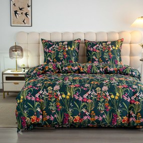 Obliečky z mikrovlákna MYSTIC GARDEN tmavo zelené Rozmer obliečky: 2 ks 70 x 90 cm | 200 x 220 cm