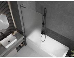 Mexen Next L, 1-krídlová vaňová zástena 80 x 150 cm, 6mm sklo námraza, grafitový profil, 895-080-000-03-30-66