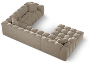 Svetlohnedá ženilková rohová pohovka (pravý roh/do tvaru "U") Treno – Cosmopolitan Design