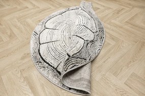 Koberec Matara P156A peň, sivý / béžový / krémový kruh