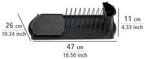WENKO 54767100 - Odkvapávač BASIC 47,5x26,5 cm čierny