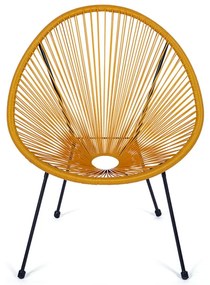 Žlté kovové/plastové záhradné kreslo Avocado Comfort – Bonami Selection