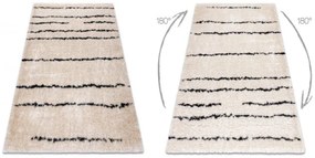 Koberec FLUFFY 2371 shaggy paski - krém / antracit