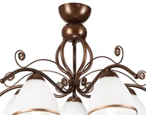 Brilagi - LED Prisadený luster ANTICO 5xE27/60W/230V bronz patina