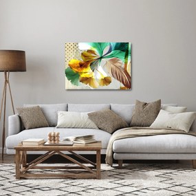 Obraz - Listy s pierkom (70x50 cm)