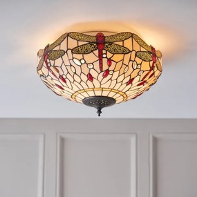 Endon 70723 - Stropné svietidlo Tiffany DRAGONFLY 2xE27/60W/230V pr. 41 cm