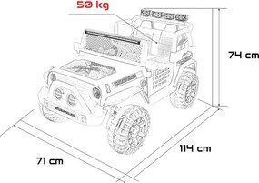 Elektrické autíčko Jeep BEAST 4x4 červené