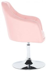 LuxuryForm DESIGN Kreslo ANDORA na striebornom tanieri - ružové