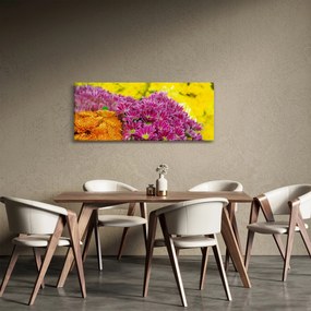 Obraz ružového kvetu (120x50 cm)