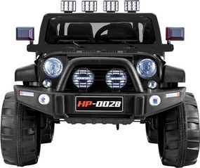 LEAN CARS Elektrické autíčko Jeep HP012 čierne, LED, MP3