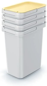Set odpadkových košov SYSTEM 4x12 l popolavo šedý