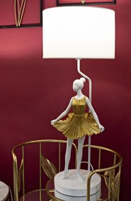 Stolná lampa Dancer 90,5 cm bielo-zlatá